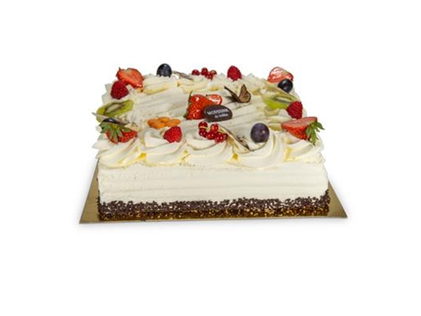 SLAGROOMTAART VIERKANT